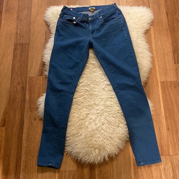 True Religion Casey Super Skinny Low Rise Denim Blue Jeans EUC Sz 27 Cotton - Picture 7 of 12